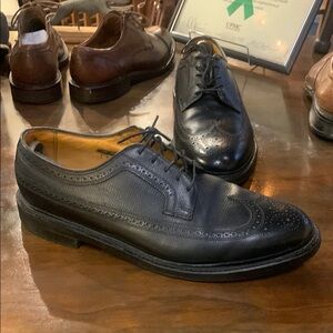 Elegant Black Leather Men's Oxfords